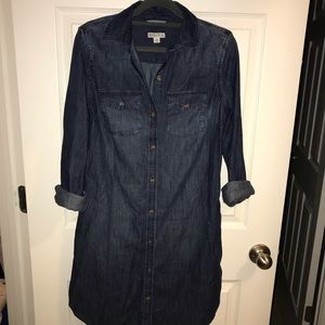 Chambray shirt dress